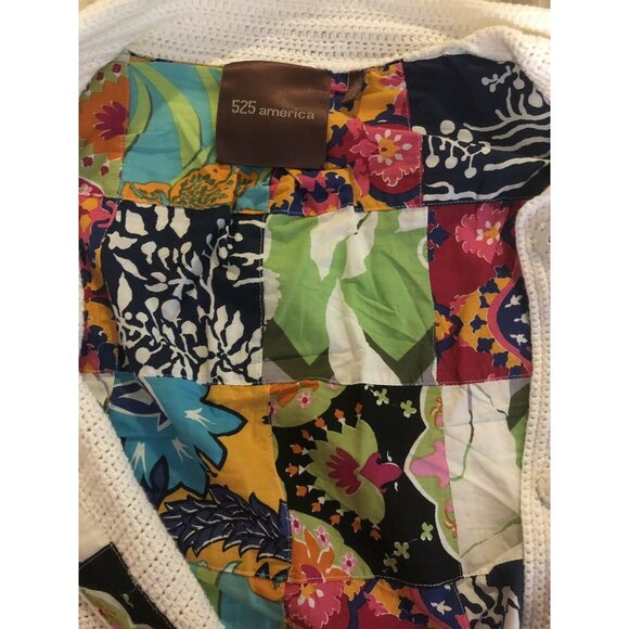 525 America White Button Up Cardigan Sweater 3/4 Sleeve Women's Size Large - Picture 5 of 9